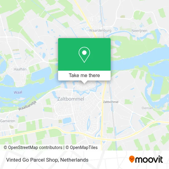 Vinted Go Parcel Shop map