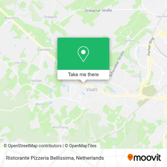 Ristorante Pizzeria Bellissima Karte