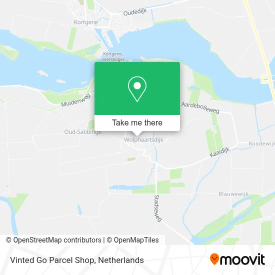 Vinted Go Parcel Shop map