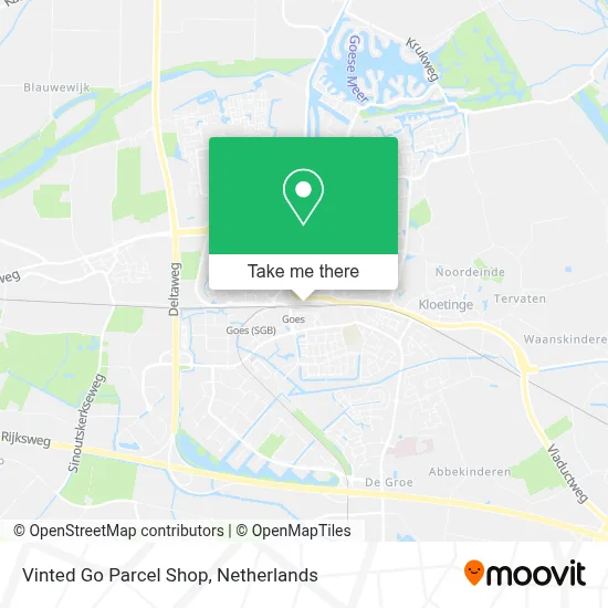 Vinted Go Parcel Shop map