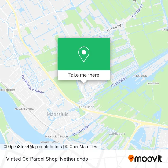Vinted Go Parcel Shop map