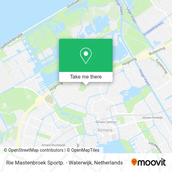 Rie Mastenbroek Sportp. - Waterwijk map