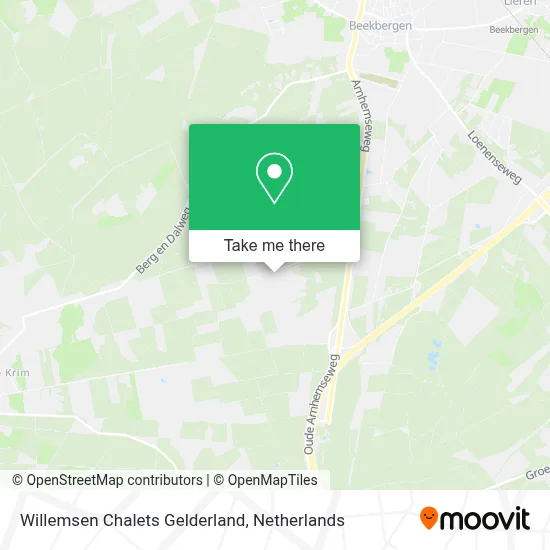 Willemsen Chalets Gelderland map