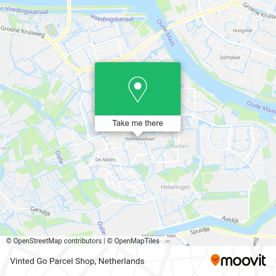 Vinted Go Parcel Shop map