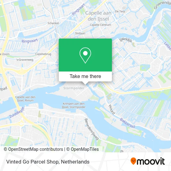 Vinted Go Parcel Shop map