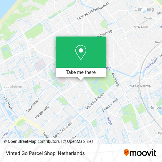 Vinted Go Parcel Shop map