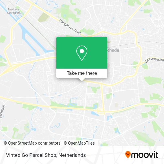 Vinted Go Parcel Shop map