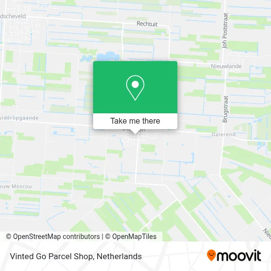 Vinted Go Parcel Shop map