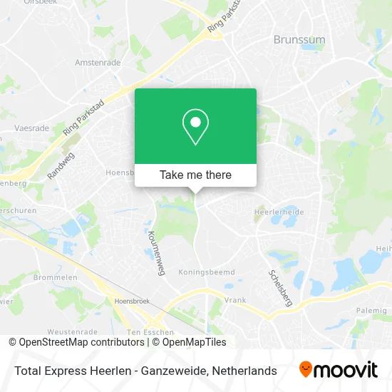 Total Express Heerlen - Ganzeweide map