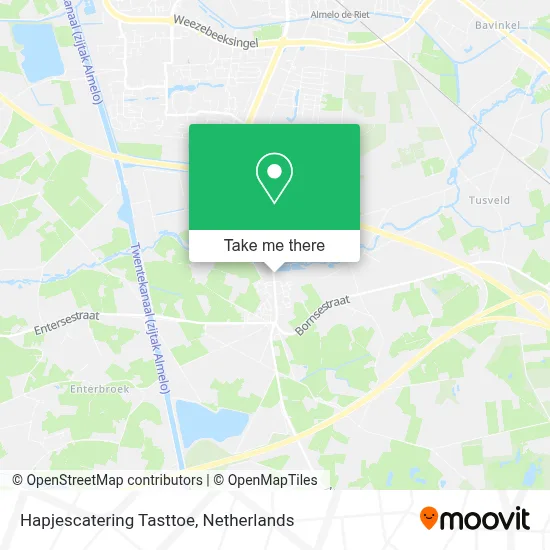 Hapjescatering Tasttoe map