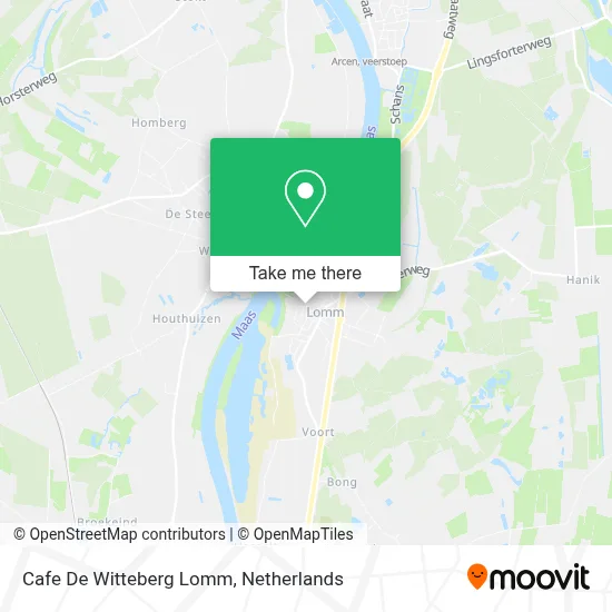Cafe De Witteberg Lomm map
