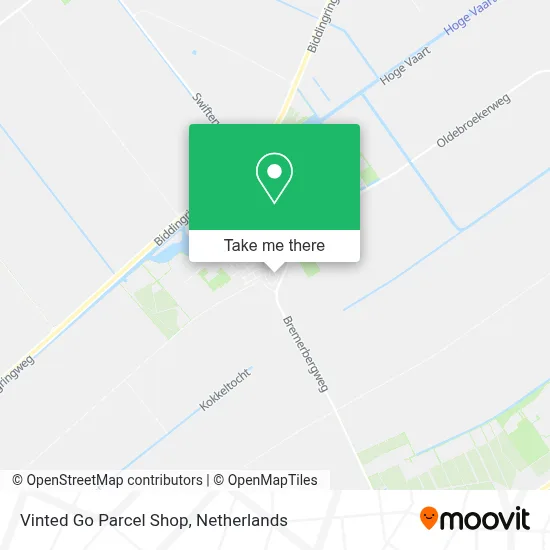 Vinted Go Parcel Shop map