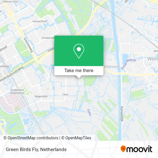 Green Birds Fly map