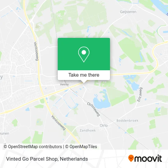 Vinted Go Parcel Shop Karte