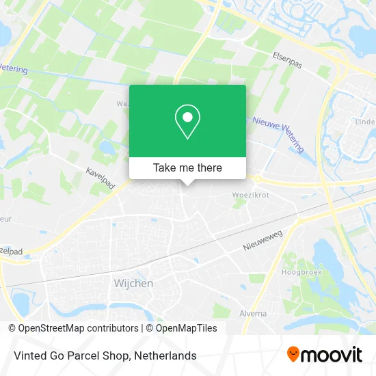 Vinted Go Parcel Shop map