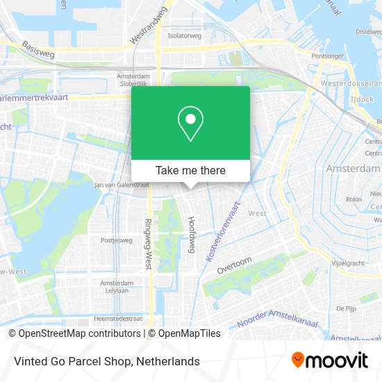 Vinted Go Parcel Shop map