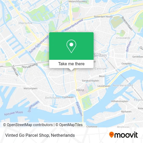 Vinted Go Parcel Shop map