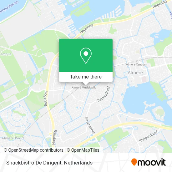 Snackbistro De Dirigent map