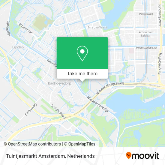 Tuintjesmarkt Amsterdam map