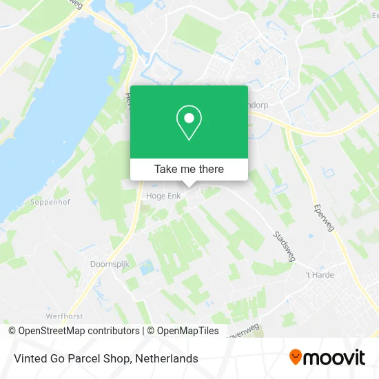 Vinted Go Parcel Shop map