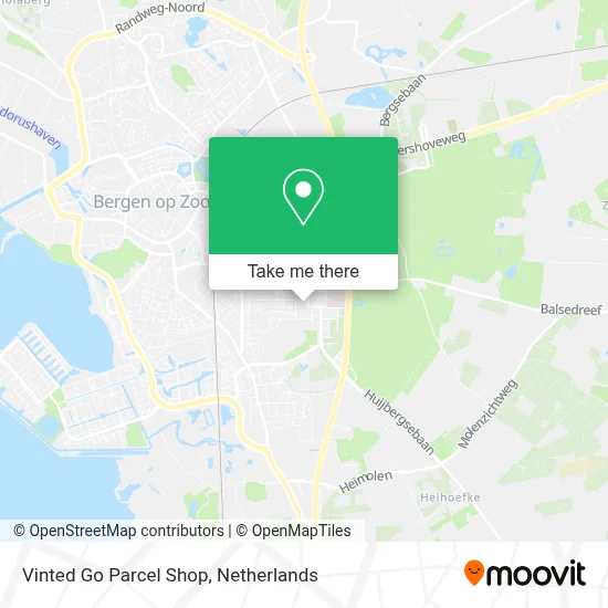 Vinted Go Parcel Shop map