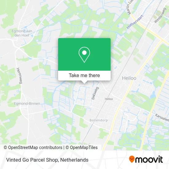 Vinted Go Parcel Shop map