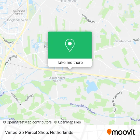 Vinted Go Parcel Shop map