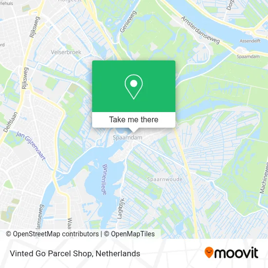 Vinted Go Parcel Shop map