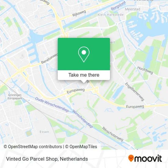 Vinted Go Parcel Shop Karte