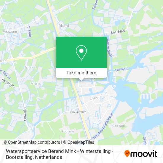 Watersportservice Berend Mink - Winterstalling - Bootstalling map