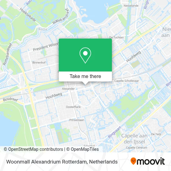 Woonmall Alexandrium Rotterdam map