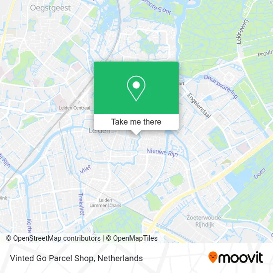 Vinted Go Parcel Shop map