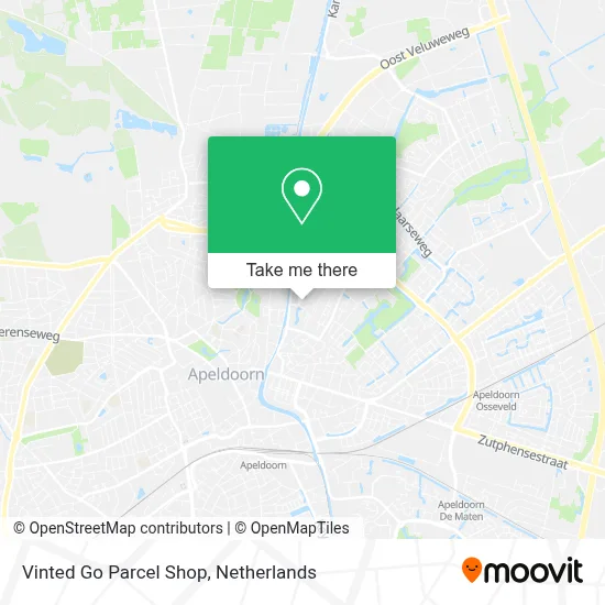 Vinted Go Parcel Shop map