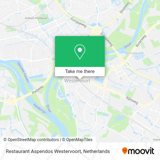 Restaurant Aspendos Westervoort map