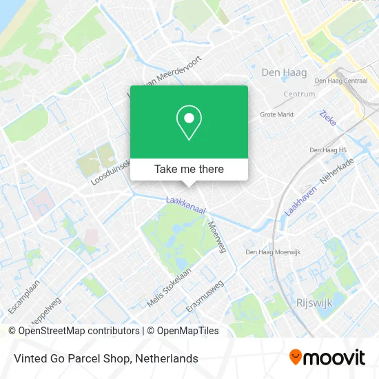 Vinted Go Parcel Shop map