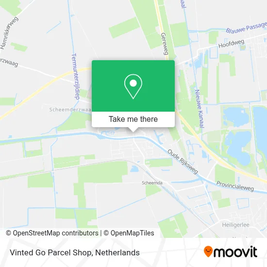 Vinted Go Parcel Shop map
