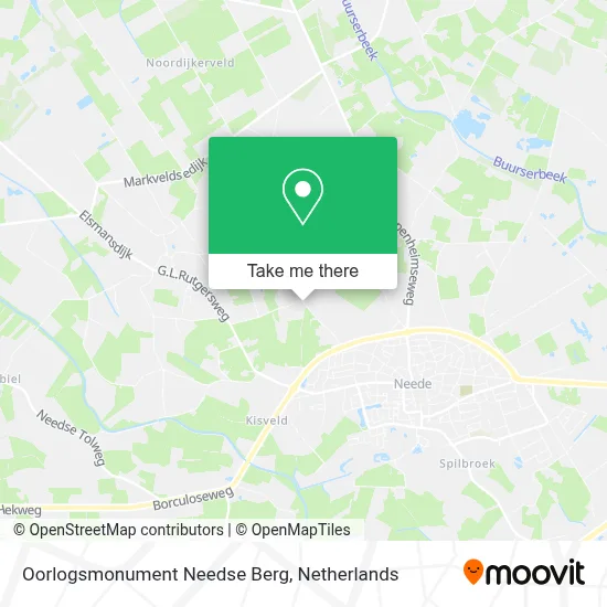 Oorlogsmonument Needse Berg map
