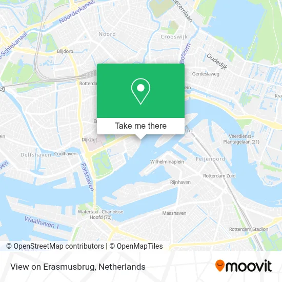 View on Erasmusbrug map