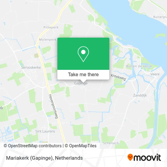 Mariakerk (Gapinge) map