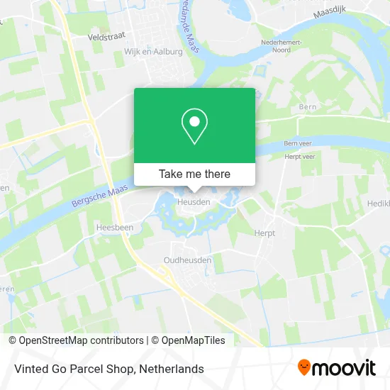 Vinted Go Parcel Shop map