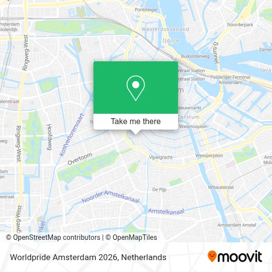Worldpride Amsterdam 2026 map