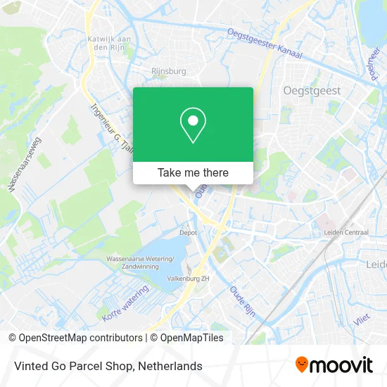Vinted Go Parcel Shop map