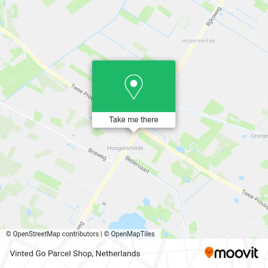 Vinted Go Parcel Shop map