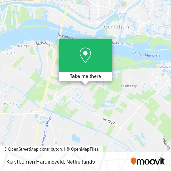 Kerstbomen Hardinxveld map