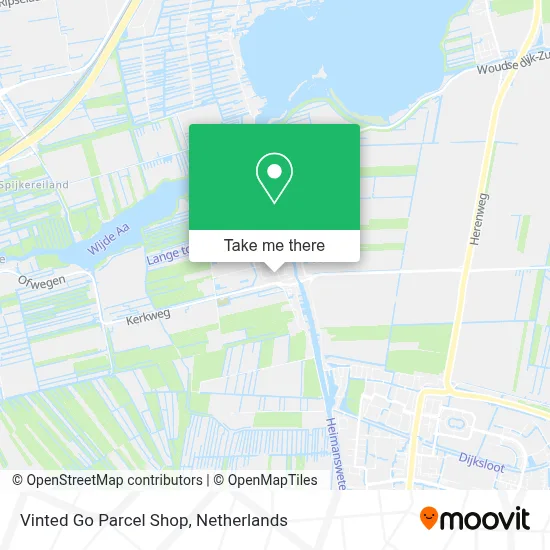 Vinted Go Parcel Shop map