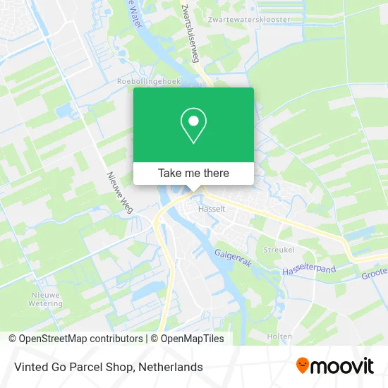 Vinted Go Parcel Shop map