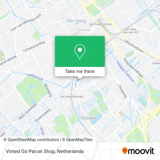Vinted Go Parcel Shop map