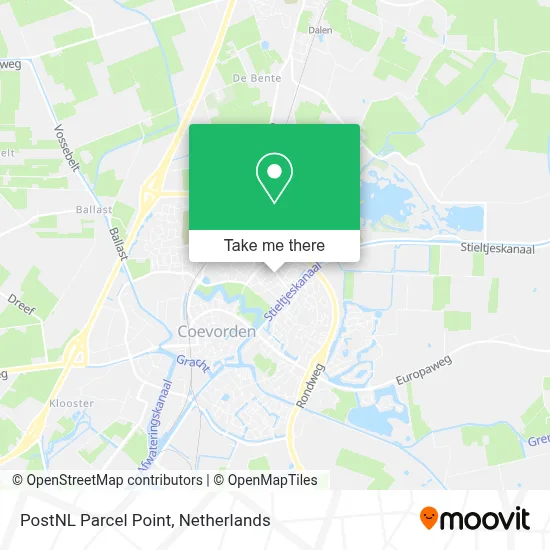 Postnl Pakketpunt map