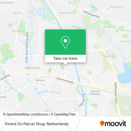 Vinted Go Parcel Shop map