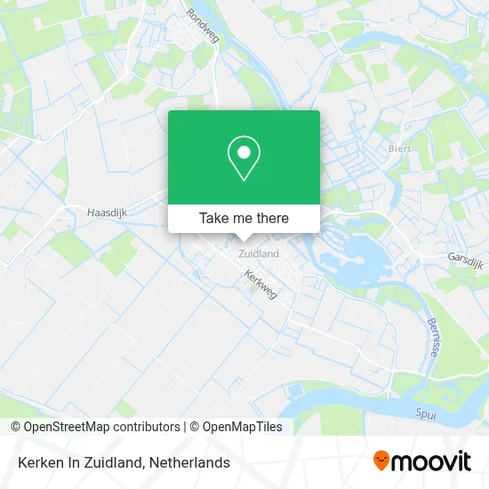 Kerken In Zuidland map